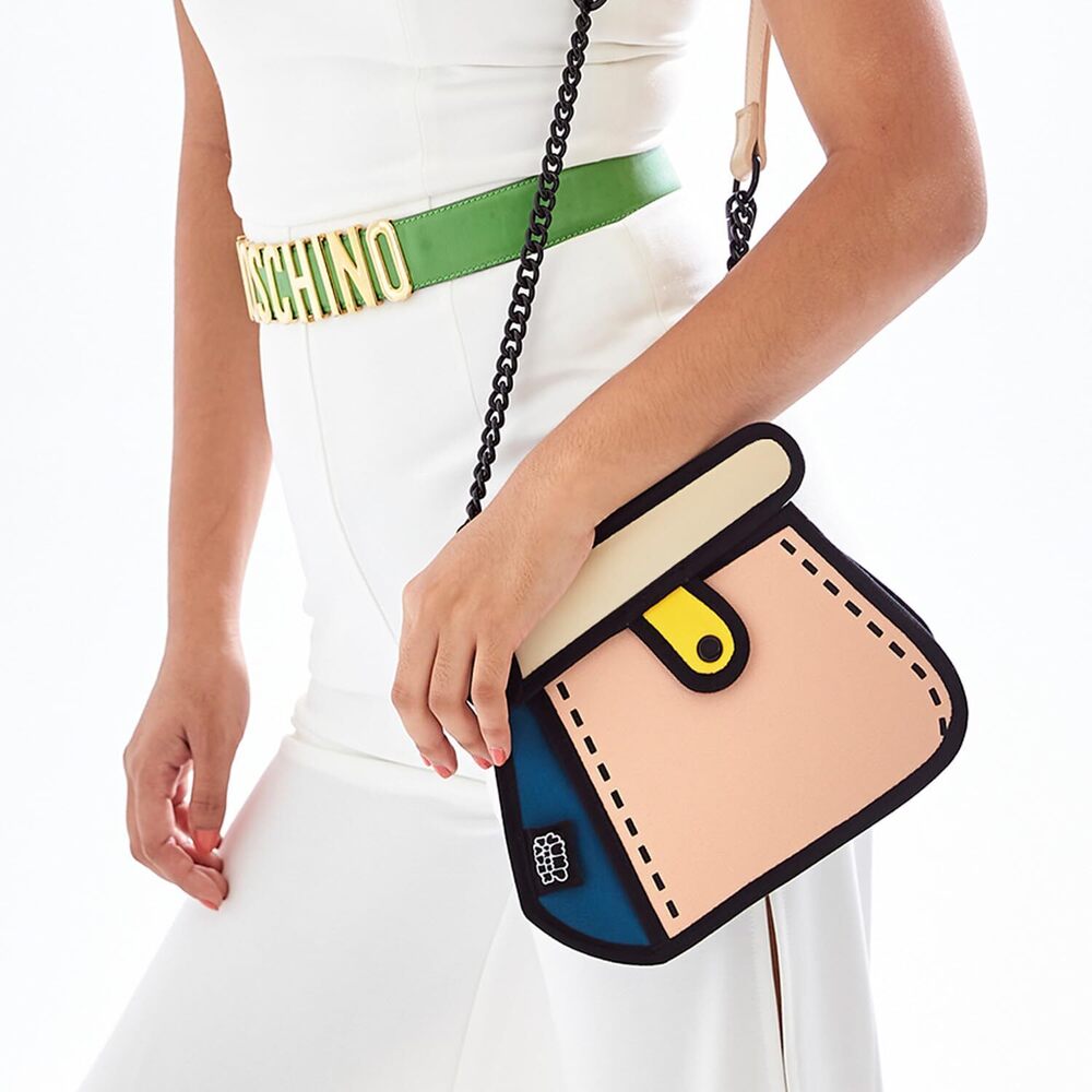 1135 Original 2D Cartoon Crossbody Bag Cake - Fun Pop Art, Jump From Paper - Picture 6 of 6